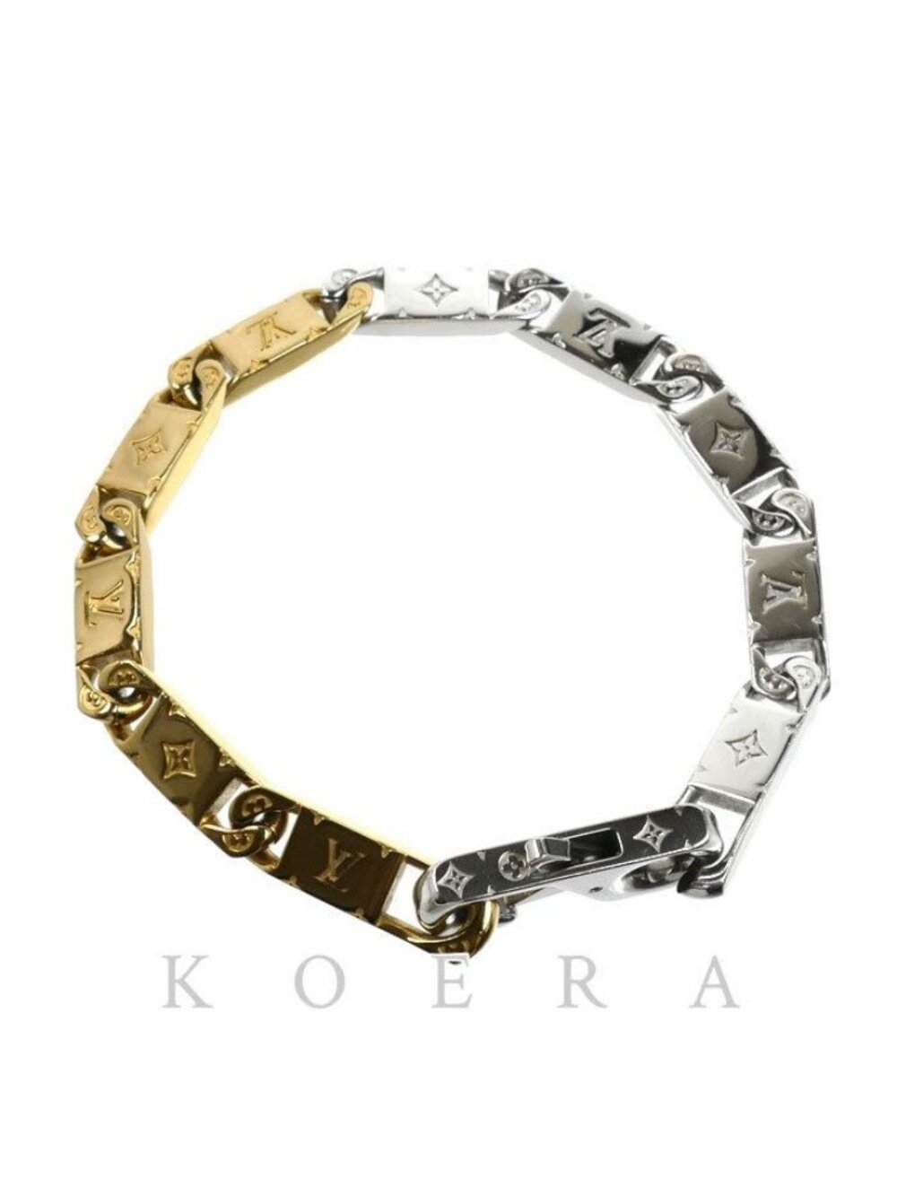 Louis Vuitton Metal Monogram Tide Up Bracelet